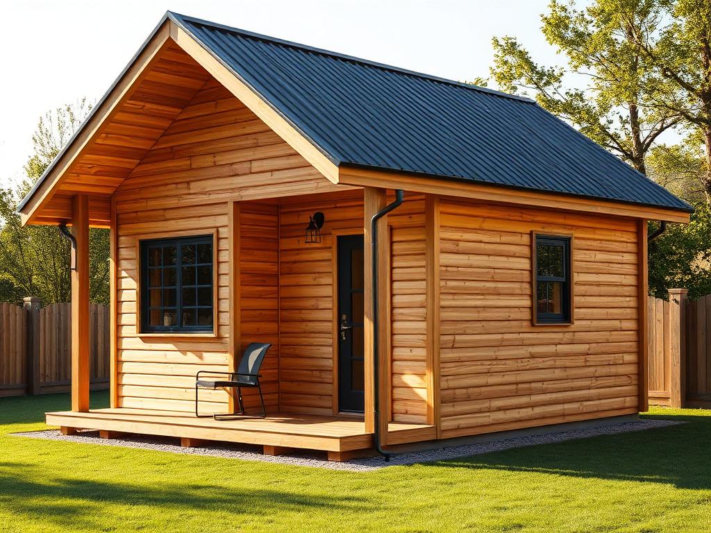 Compacta 42 — casa de madeira de encaixe com 42 m²